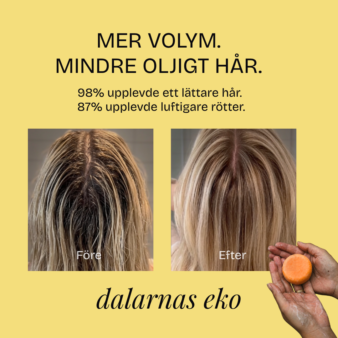 Mer volym, mindre oljigt hår – före och efter Schampokaka