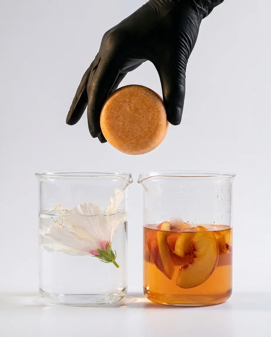 Hibiskus och kamomill — aktiva botaniska ingredienser i Schampokaka Sommar